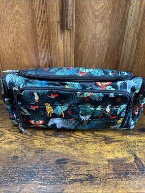 lug Tropical Safari Cosmetic Bag - Black Green Orange